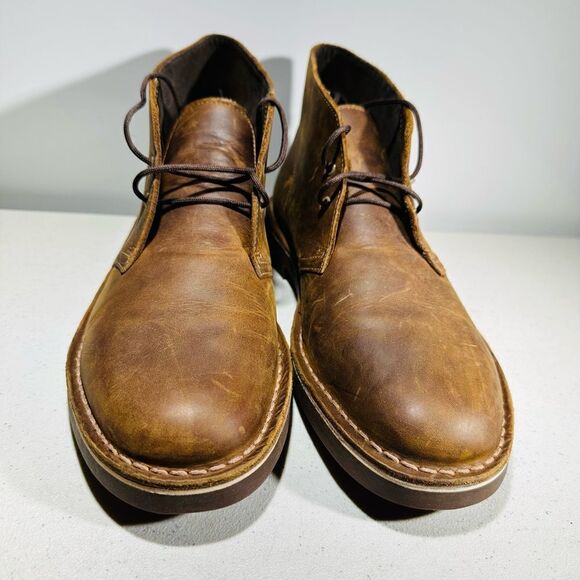 Clarks Brown Leather Chukka Lace Up Ankle Boots Everyday Casual 9,5 - Picture 1 of 6
